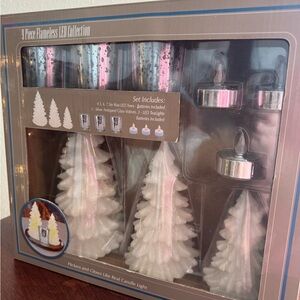 Kohl's LED Christmas Tree Candle Set - White and Silver